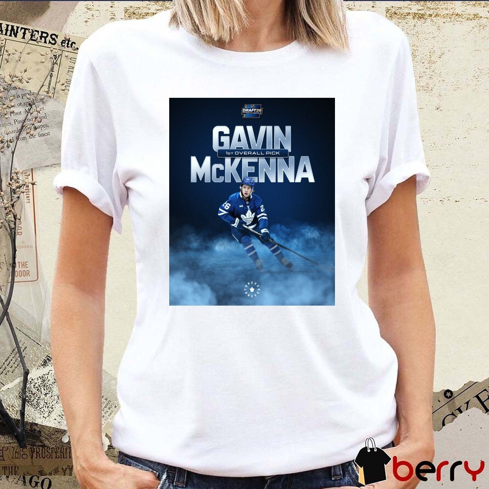 Toronto Maple Leafs Gavin Mckenna 1St Overall Pick NHL Draft 26 Poster t-shirt