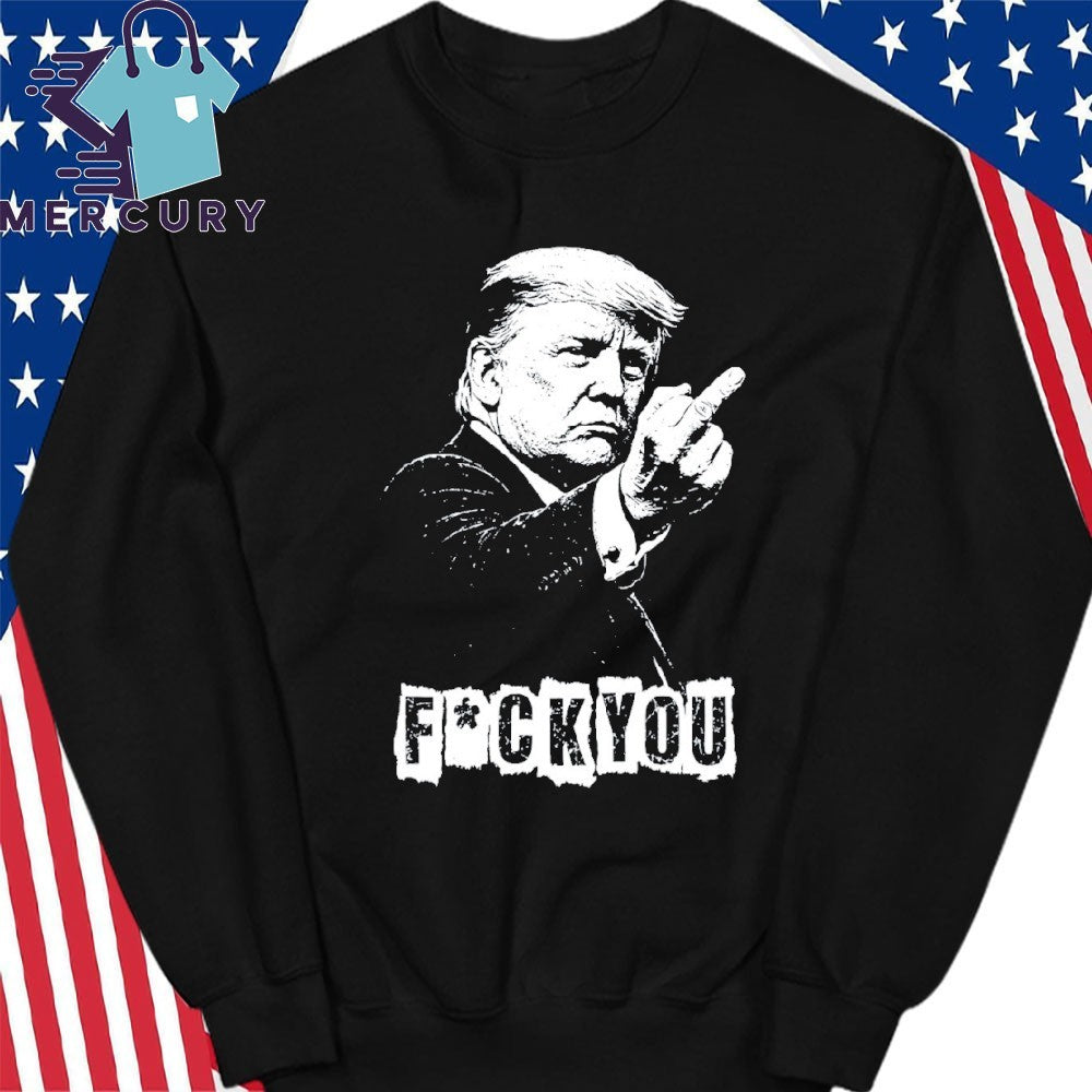 Trump Middle Finger 2026 Political Meme Trump Flipping The Bird Shirt