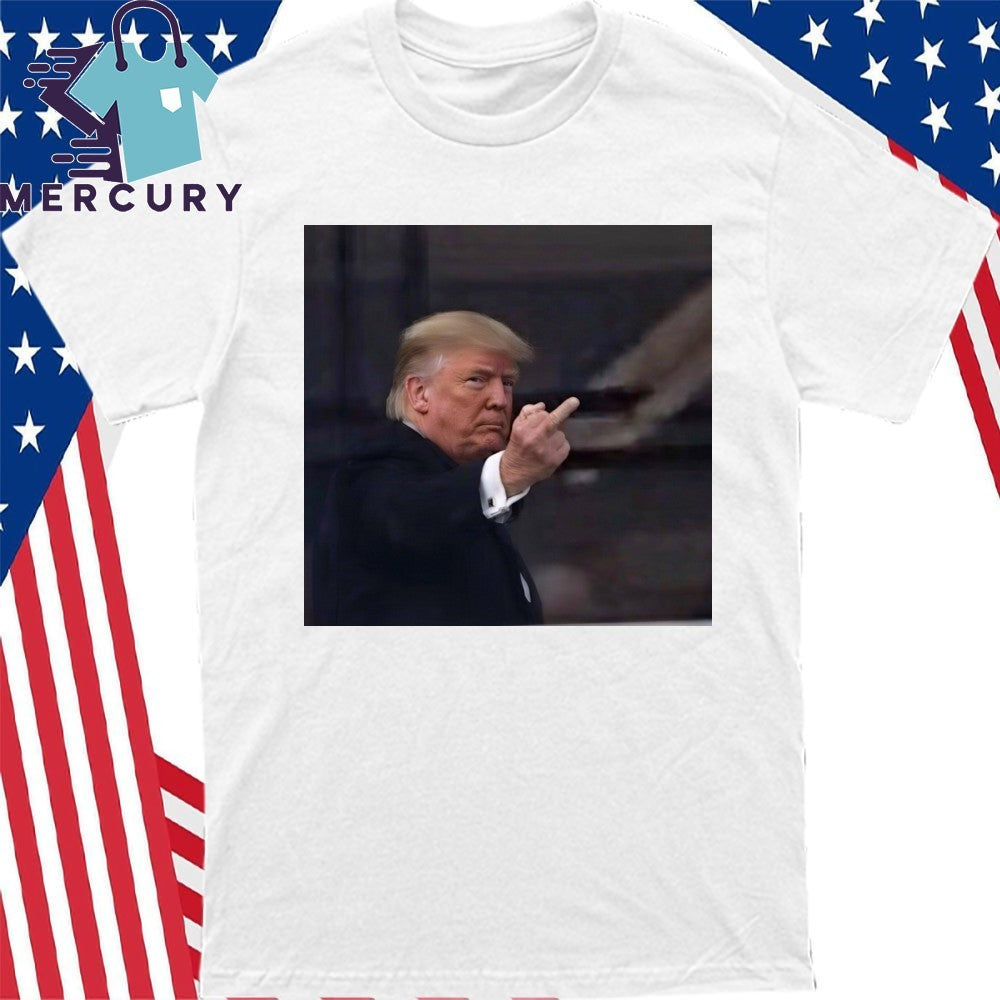 Trump Middle Finger at Heckler Shirt