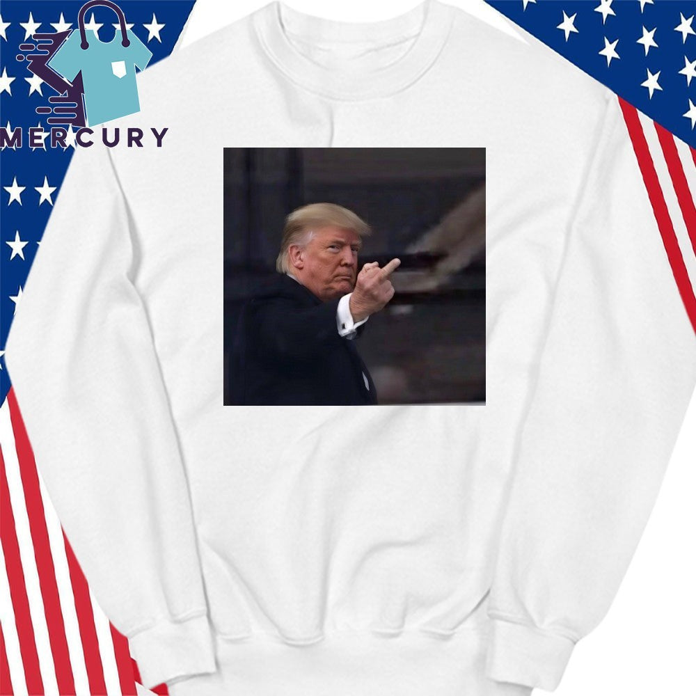Trump Middle Finger at Heckler Shirt
