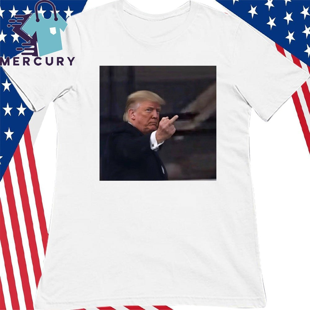 Trump Middle Finger at Heckler Shirt