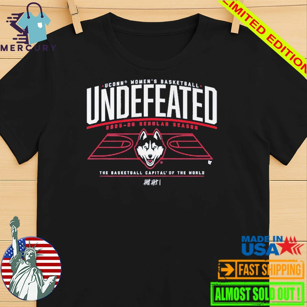 UConn Huskies Women’s Basketball Undefeated 2025-26 Regular Season Shirt