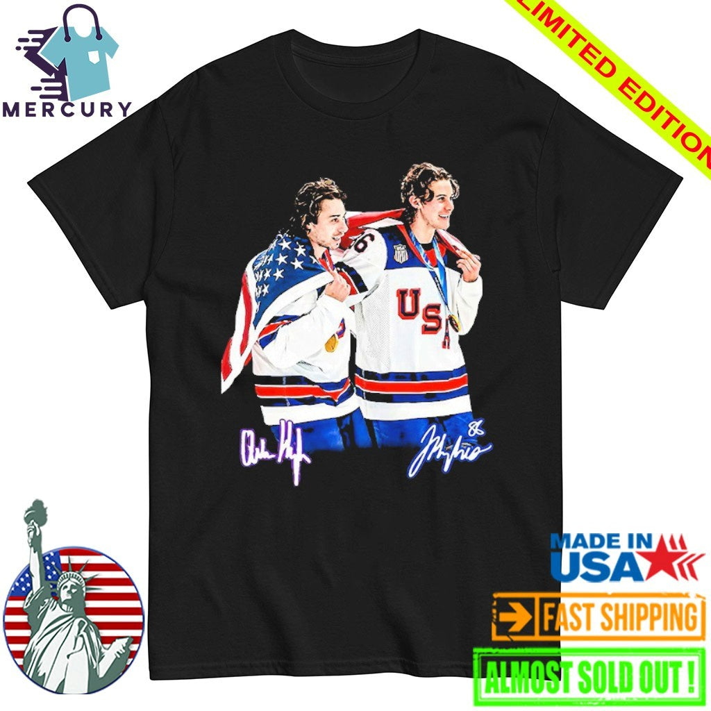 USA Gold Medal Hockey Champion Jack Hughes Quinn Hughes Shirt