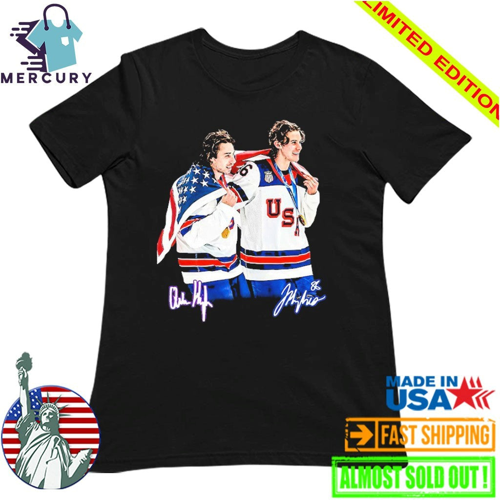 USA Gold Medal Hockey Champion Jack Hughes Quinn Hughes Shirt