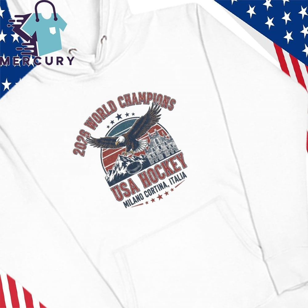USA Hockey 2026 World Champions Milano Cortina, Italia Shirt
