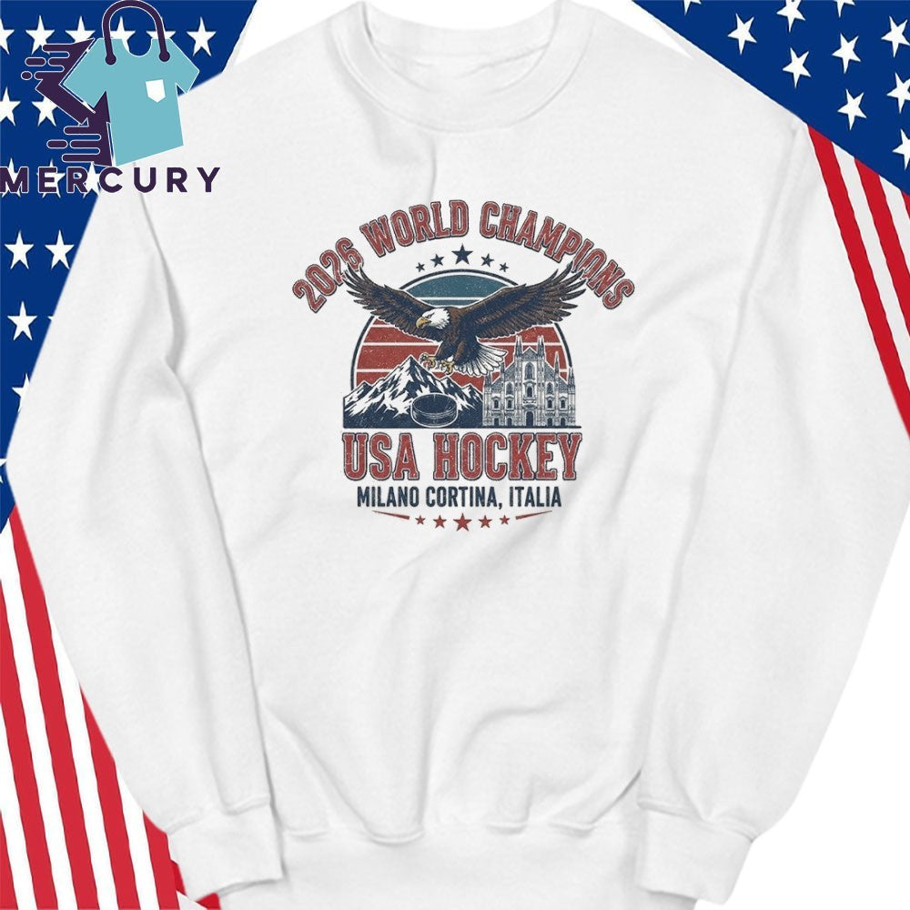 USA Hockey 2026 World Champions Milano Cortina, Italia Shirt