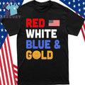 USA Team 2026 Red White Blue Gold Shirt