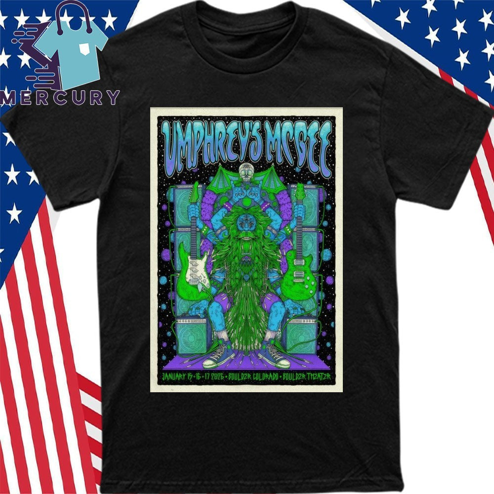 Umphrey’s McGee Boulder Theater Boulder CO Jan 15-17 2026 Poster Shirt