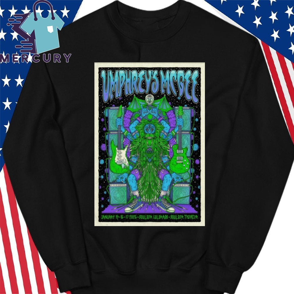 Umphrey’s McGee Boulder Theater Boulder CO Jan 15-17 2026 Poster Shirt