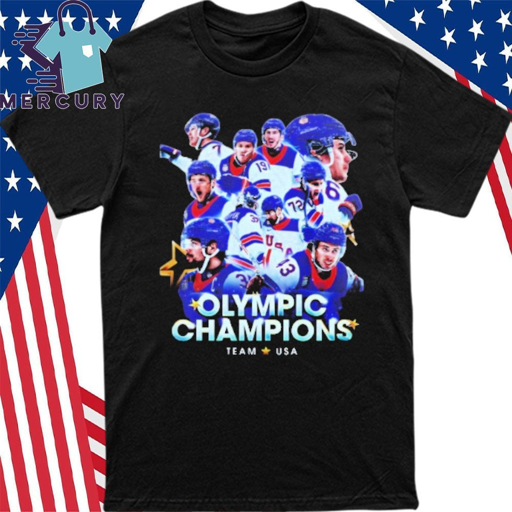 Usa Men’s Olympic Hockey Team Winter Olympic Milano Cortina 2026 Gold Medal Champions Shirt