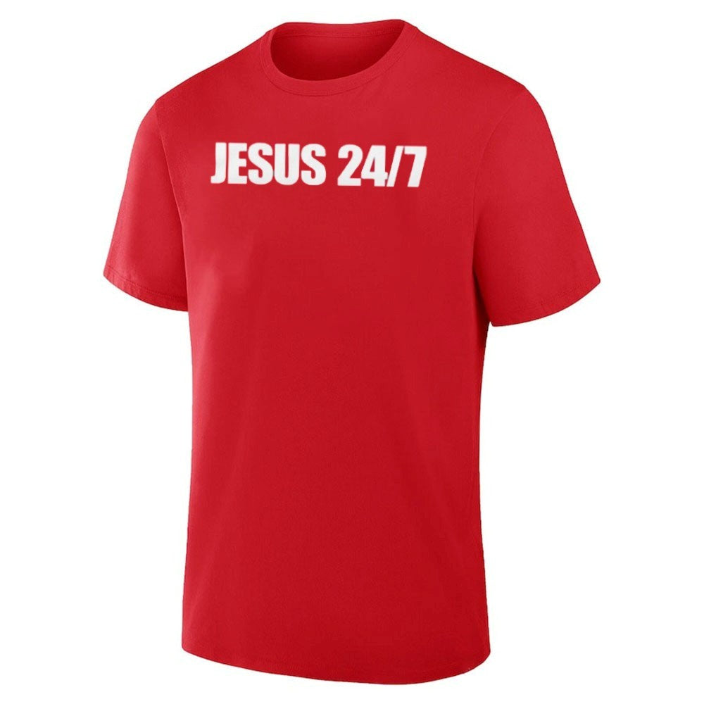Valentina Gomez Wearing Jesus 24 7 Shirt