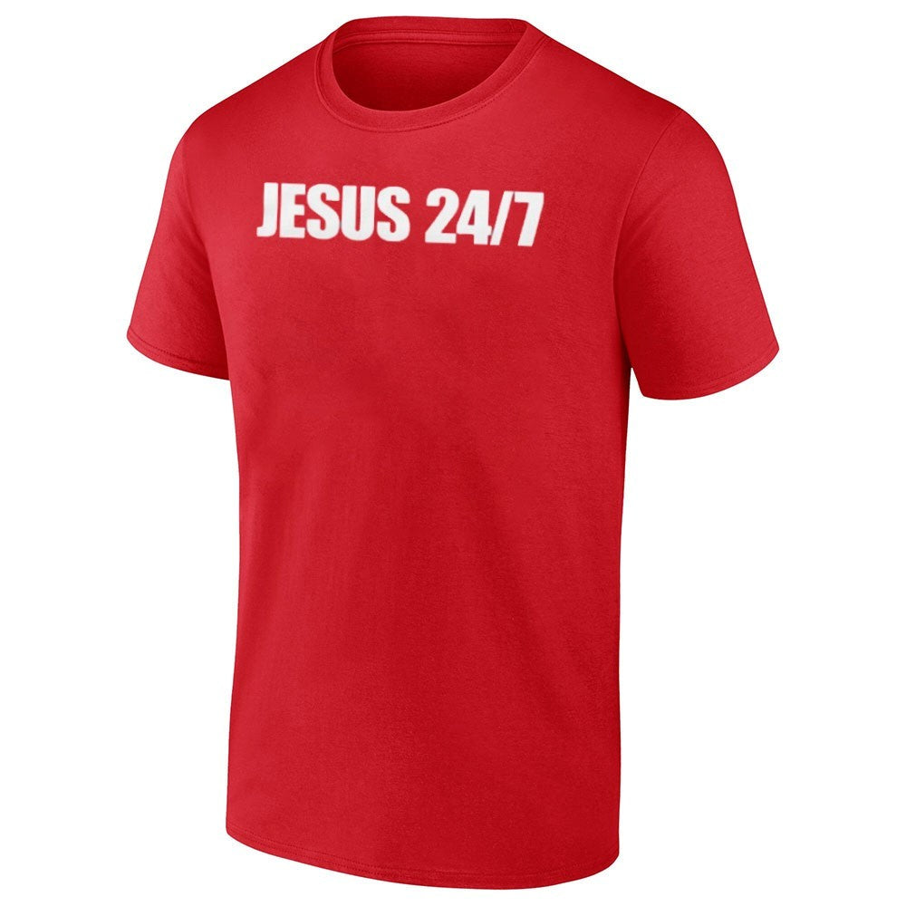 Valentina Gomez Wearing Jesus 24 7 Shirt