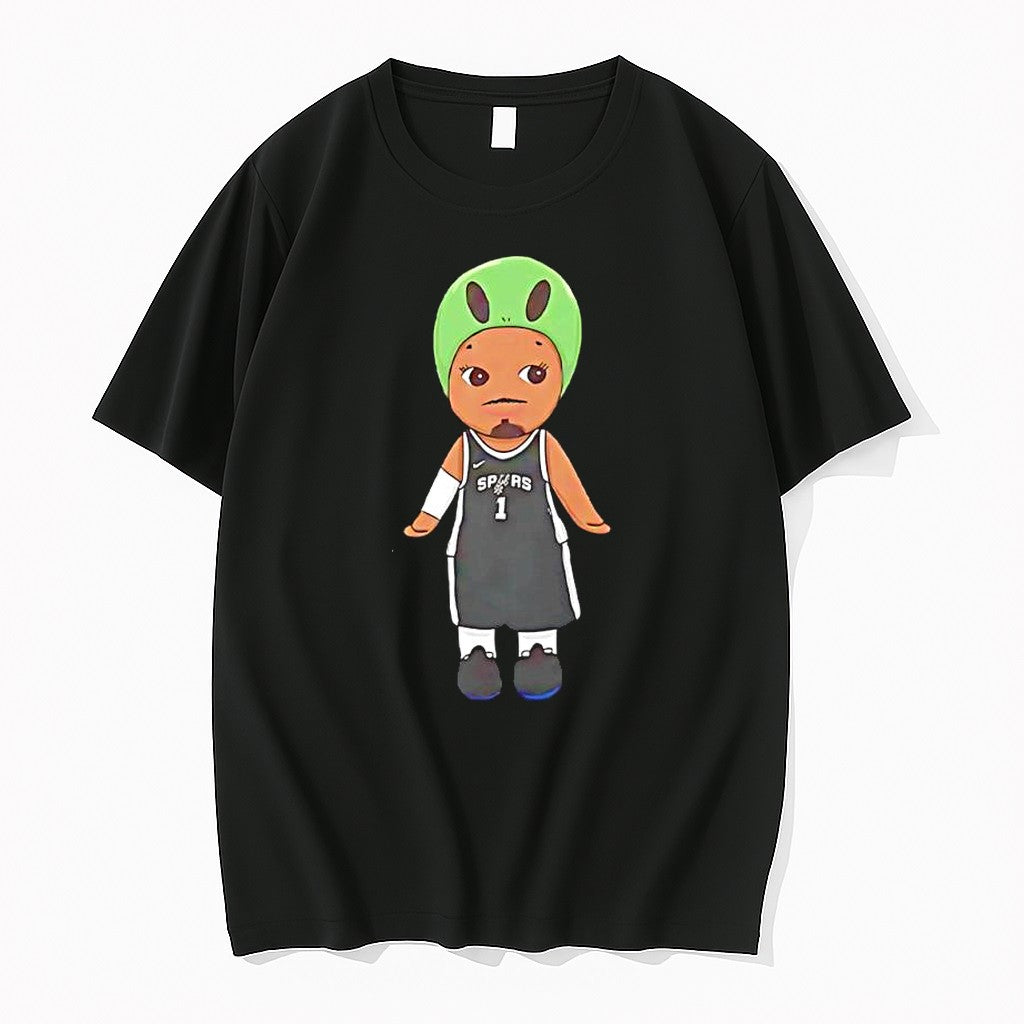 Official Victor Wembanyama San Antonio Spurs Wemby Alien Chibi Player T Shirts