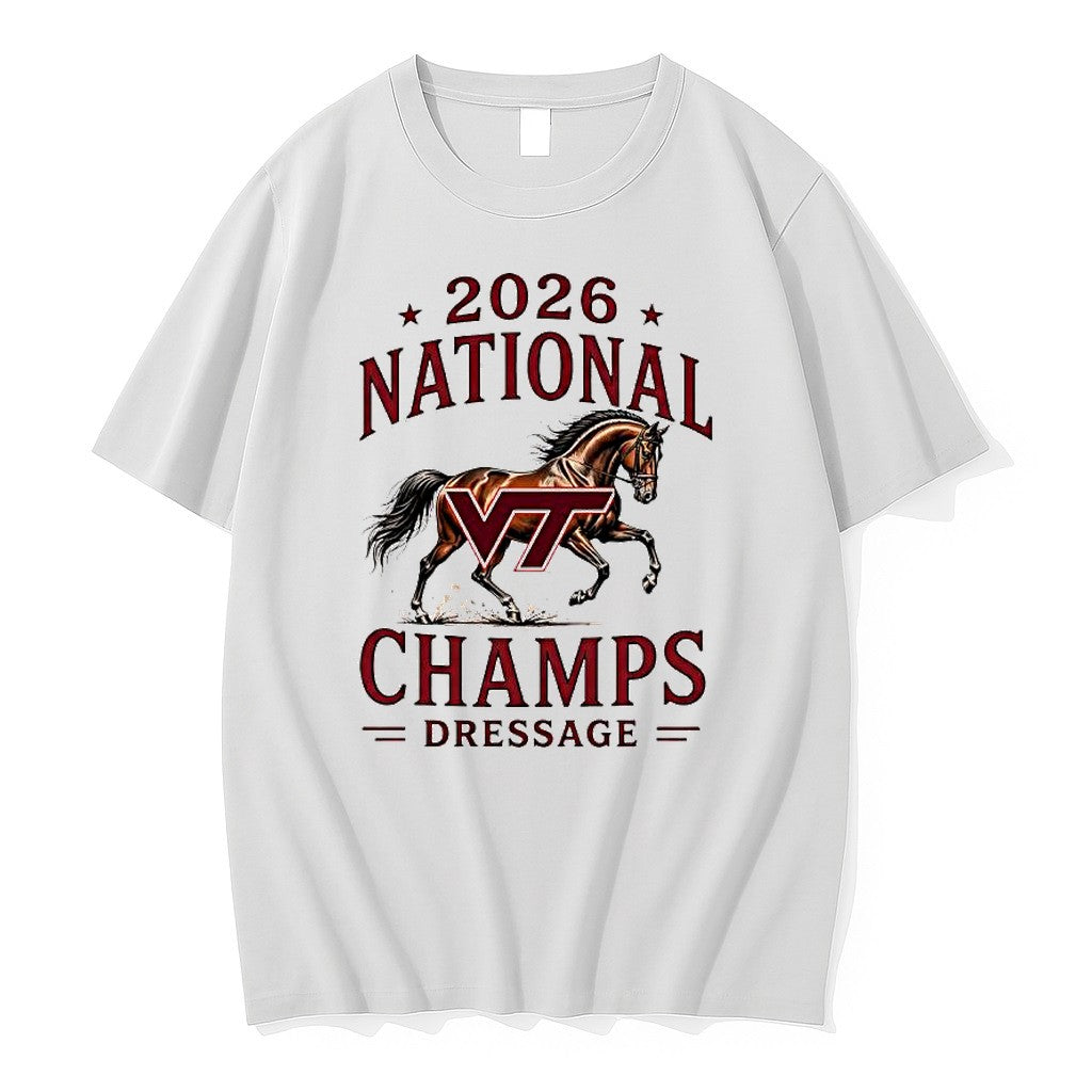 Official Virginia Tech Ncaa 026 National Champs Dressage Horse T Shirts Jpg