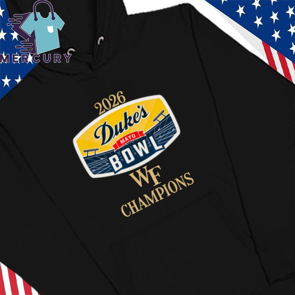 Wake Forest Demon Deacons 2026 Duke’s Mayo Bowl Champions Logo Shirt