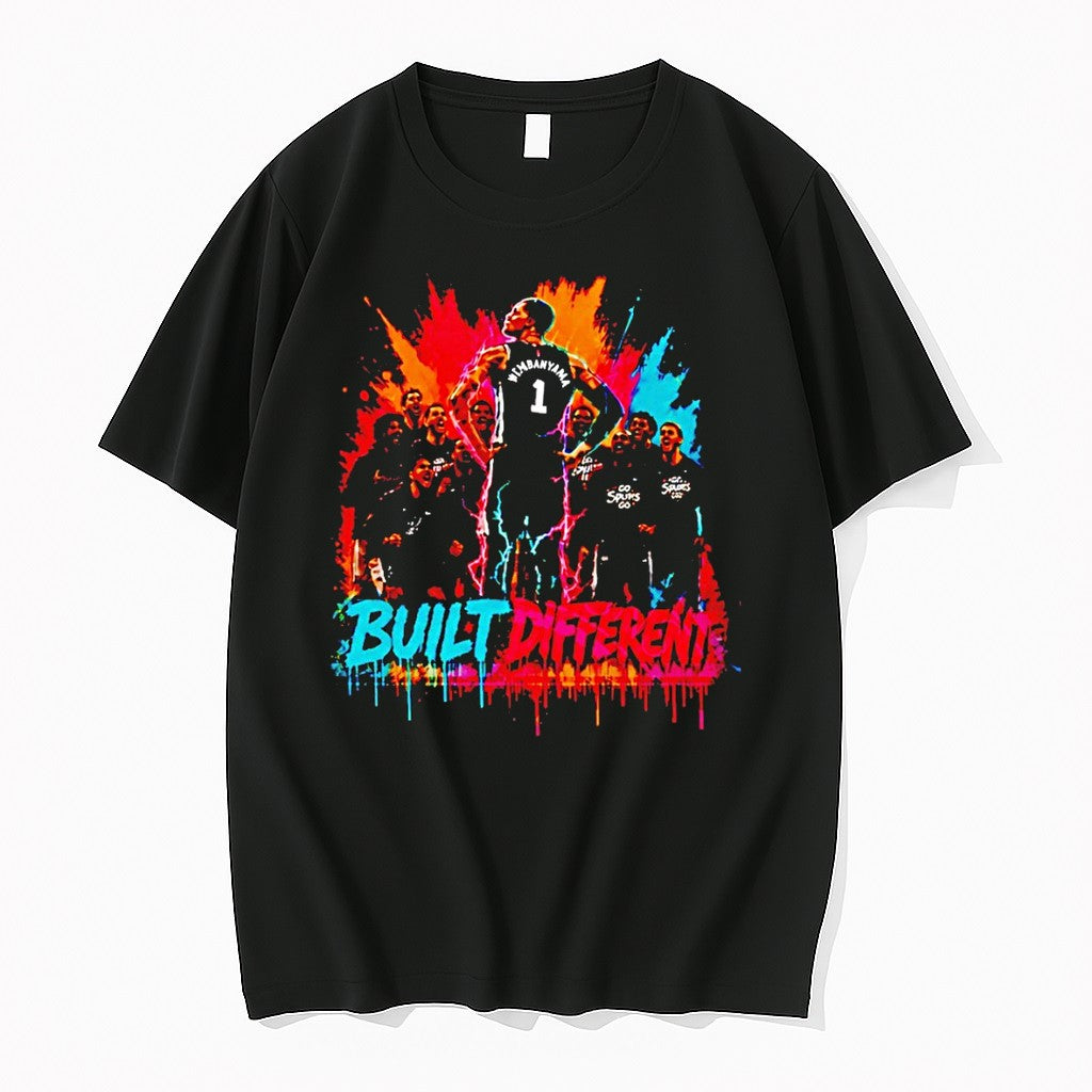 Official Wemby Area 210 Built Different Spurs Basketball Fiesta Graphic T Shirts