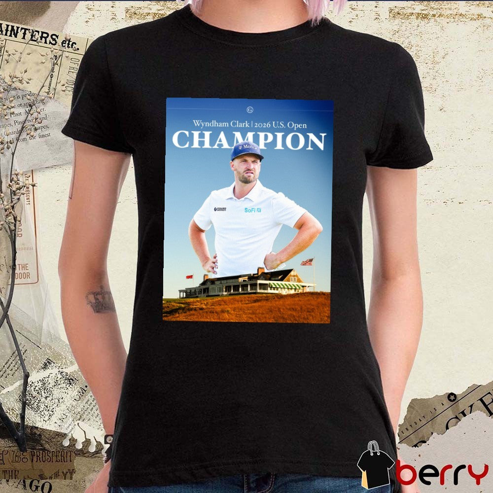 Wyndham Clark 2026 US Open Champion Shinnecock Hills Golf Club Poster t-shirt