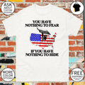 You have nothing to flear if you have nothing to hide USA Map flock camera shirt