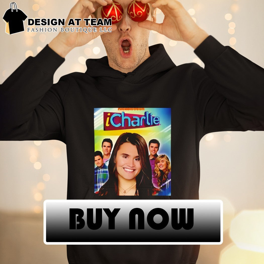iCarly Cast Photo TV Show Retro Poster Charlie Kirk shirt