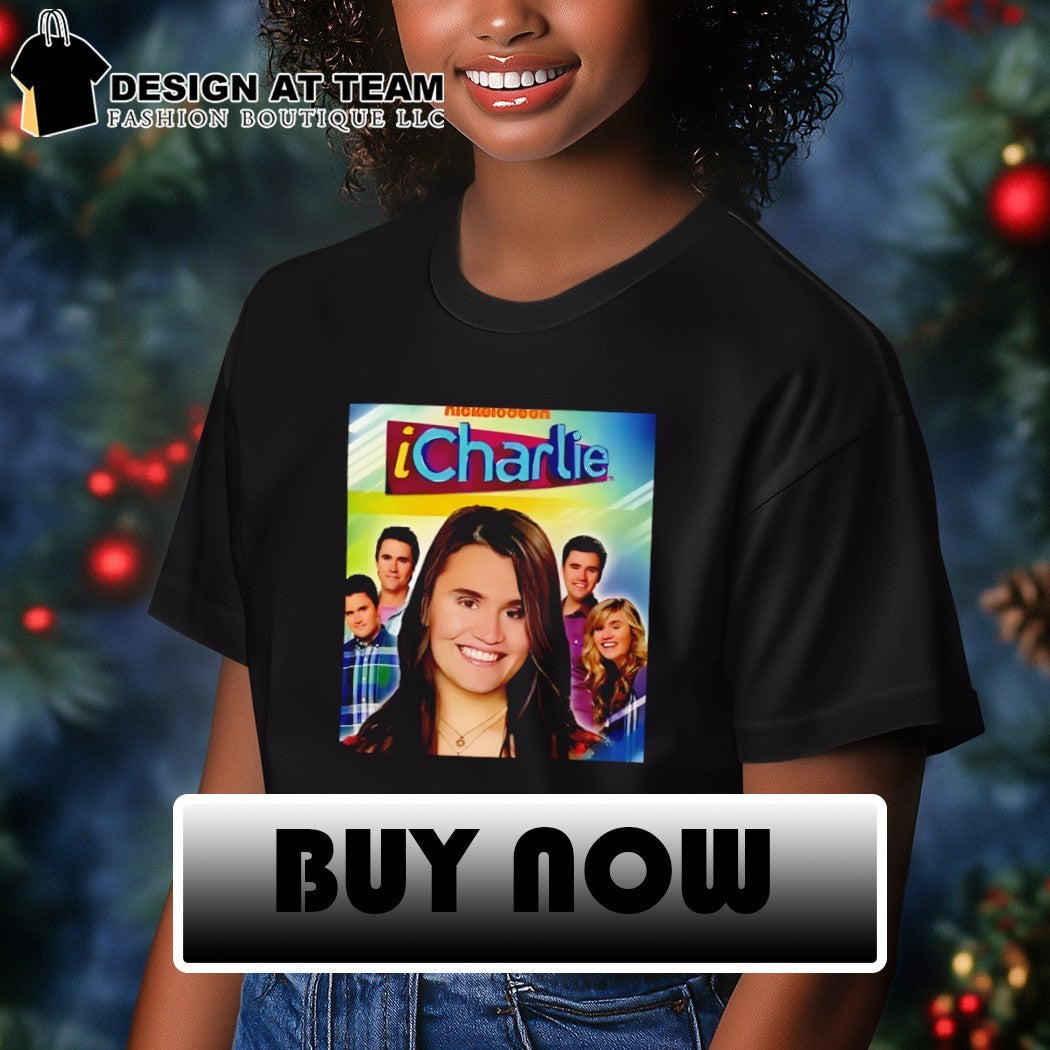iCarly Cast Photo TV Show Retro Poster Charlie Kirk shirt