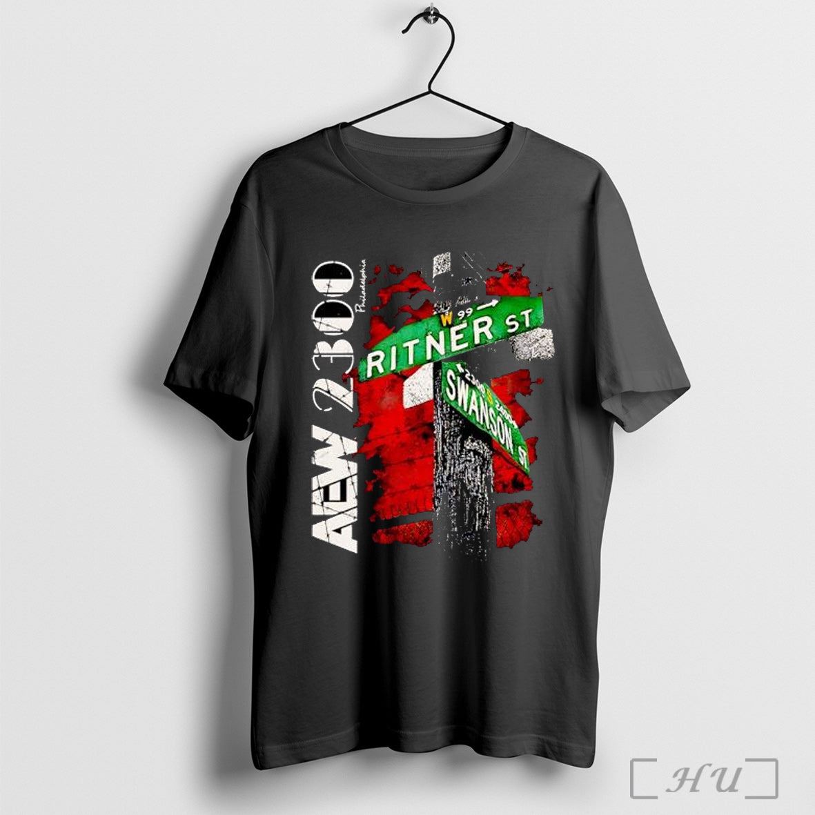 Officials Aew Philadelphia 2300 Ritner Street Swanson Street Barbed Wire Posters T Shirt