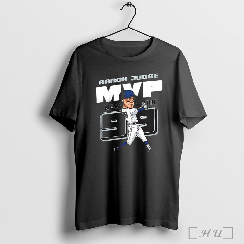 Officials Aaron Judge Mvp New York Yankees Baseball Caricature 2025 V Neck T Shirt