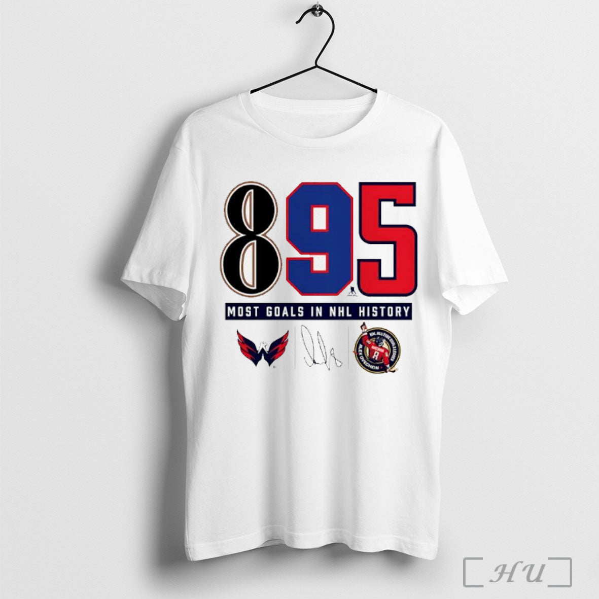 Officials Alexander Ovechkin Washington Capitals 895 Most Goals In Nhl History Signature T Shirt