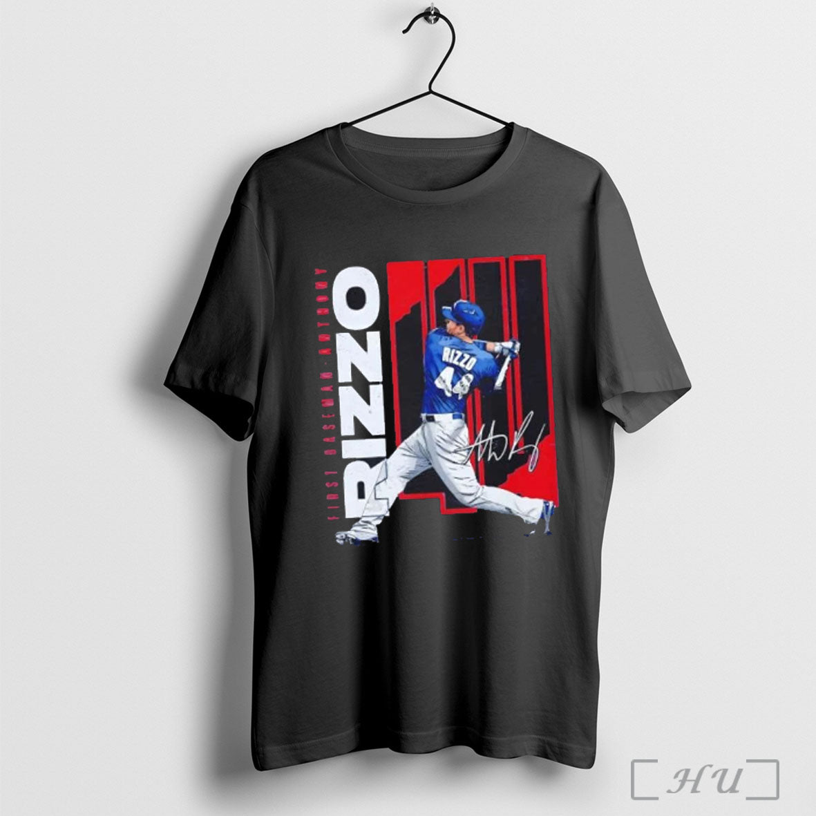 Officials Anthony Rizzo Chicago Cubs Baseball Stretch Signature T Shirt