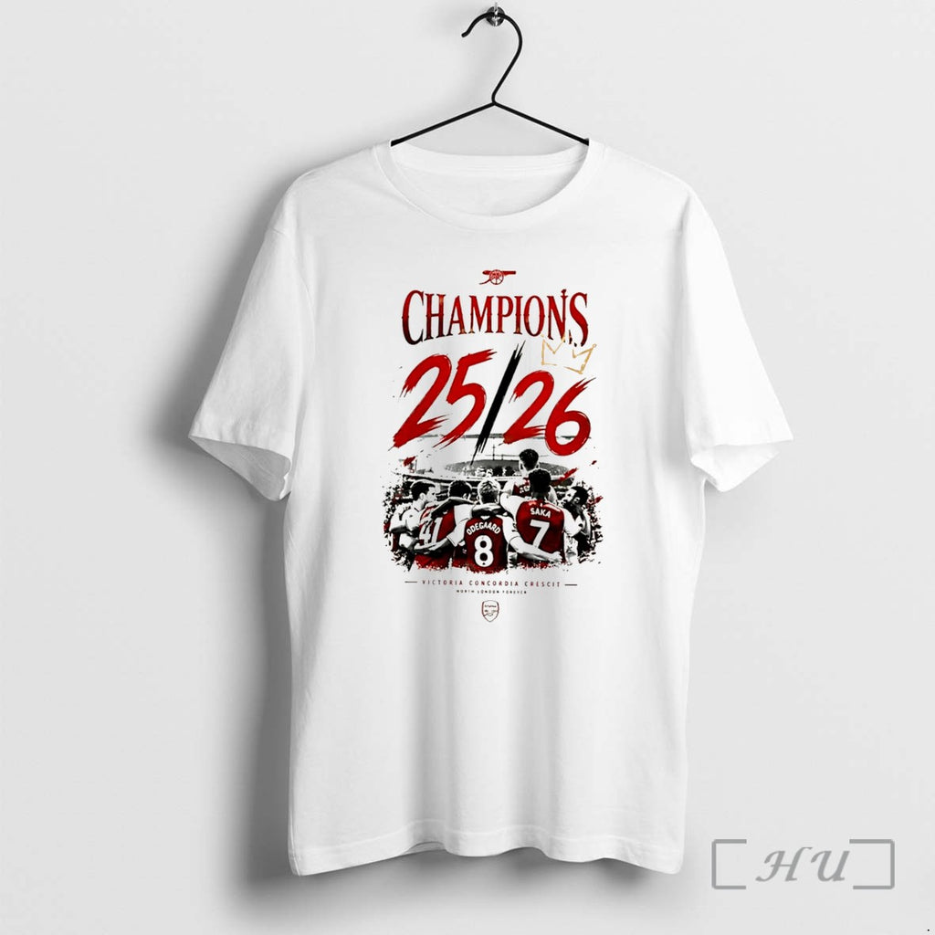 Officials Arsenal 2026 Premier League Champions North London Forever Tee