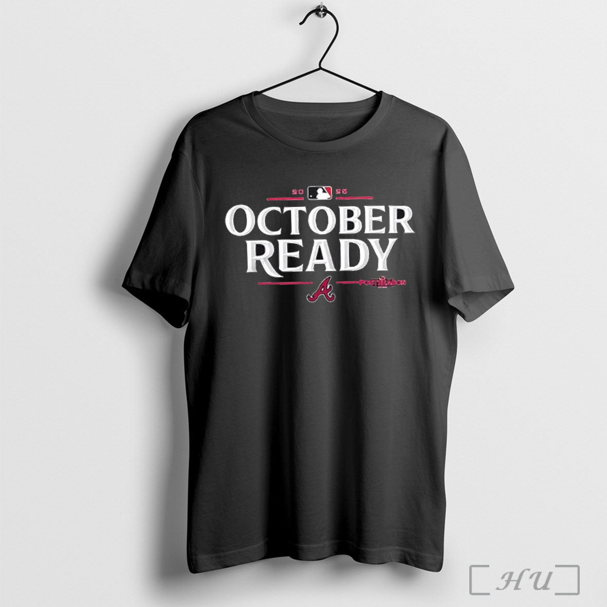 Officials Atlanta Braves 2025 October Ready Mlb Postseason Logo T Shirt