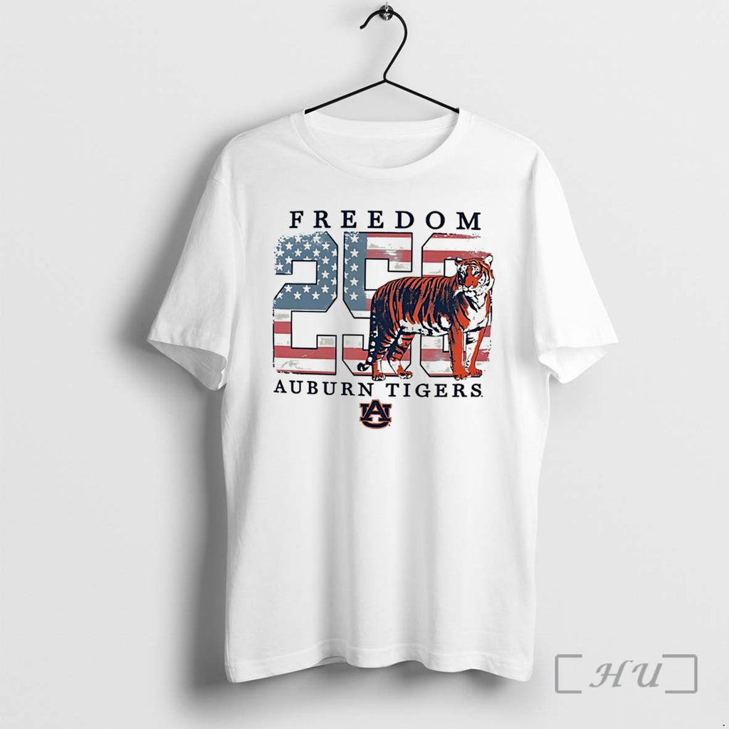 Officials Auburn Tigers Americana Freedom 250th Logo Tee