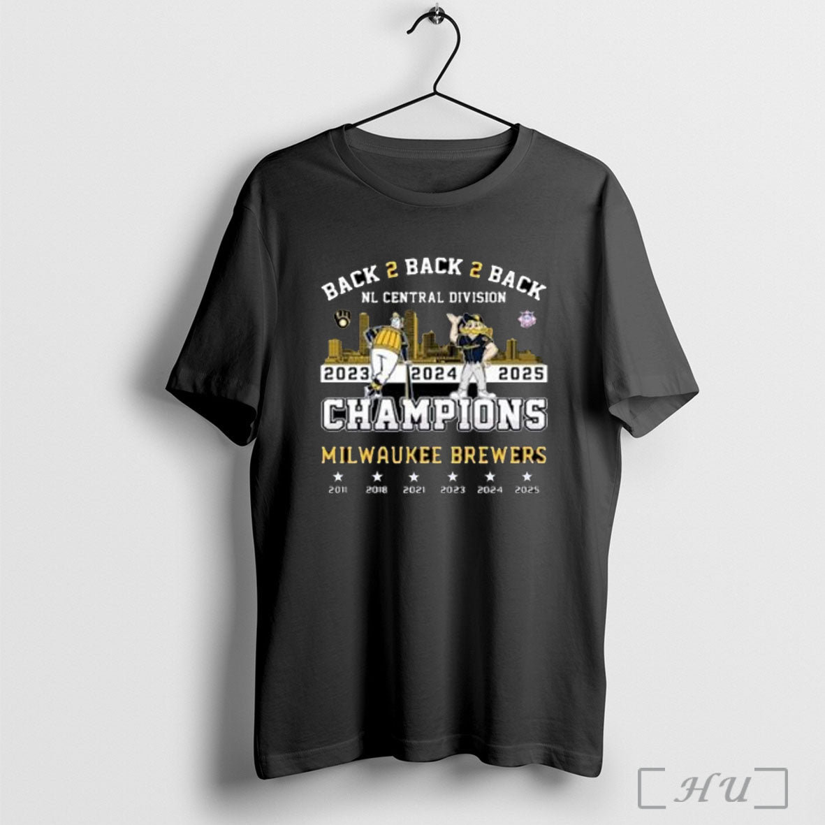 Officials Back To Back To Back Nl Central Division Champions 2023 2024 2025 Milwaukee Brewers