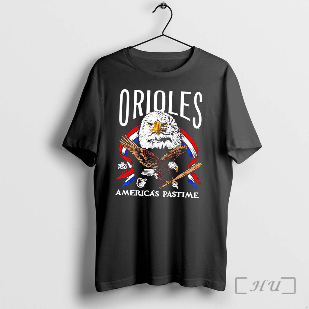 Officials Baltimore Orioles Americas Pastime 250th Tri Blend Tee