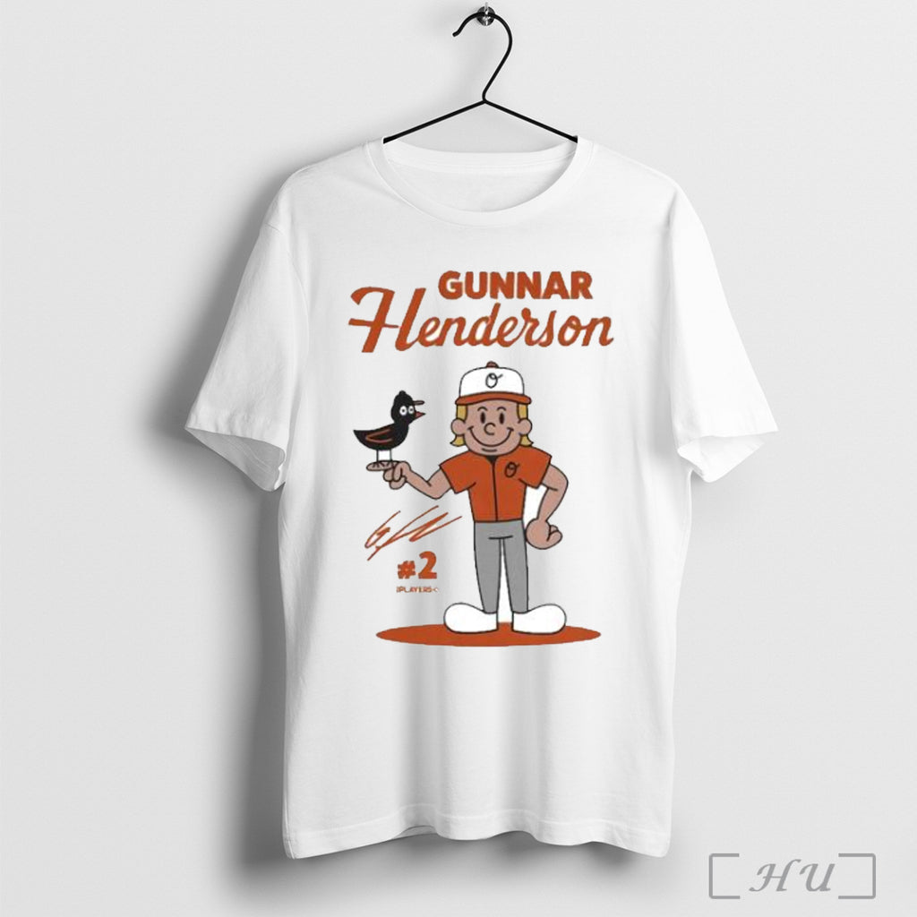 Officials Baltimore Orioles Gunnar Henderson Summer Cartoon T Shirt