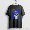 Officials Baltimore Ravens X Skull Hip Hop Us Flag T Shirt