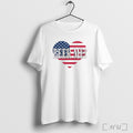 Officials Beer Me Heart American Flag T Shirt