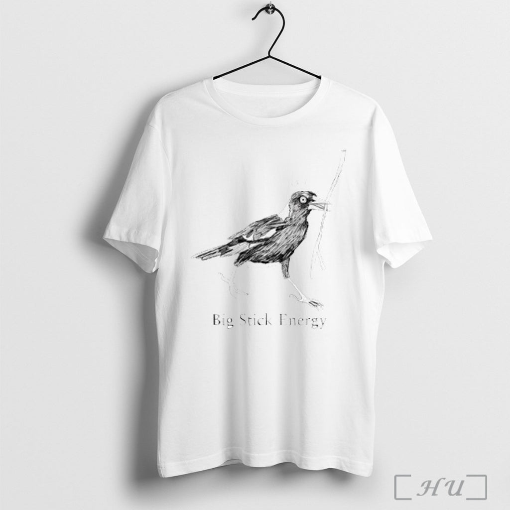 Officials Big Stick Energy Spring Crow Holds A Stick T Shirt