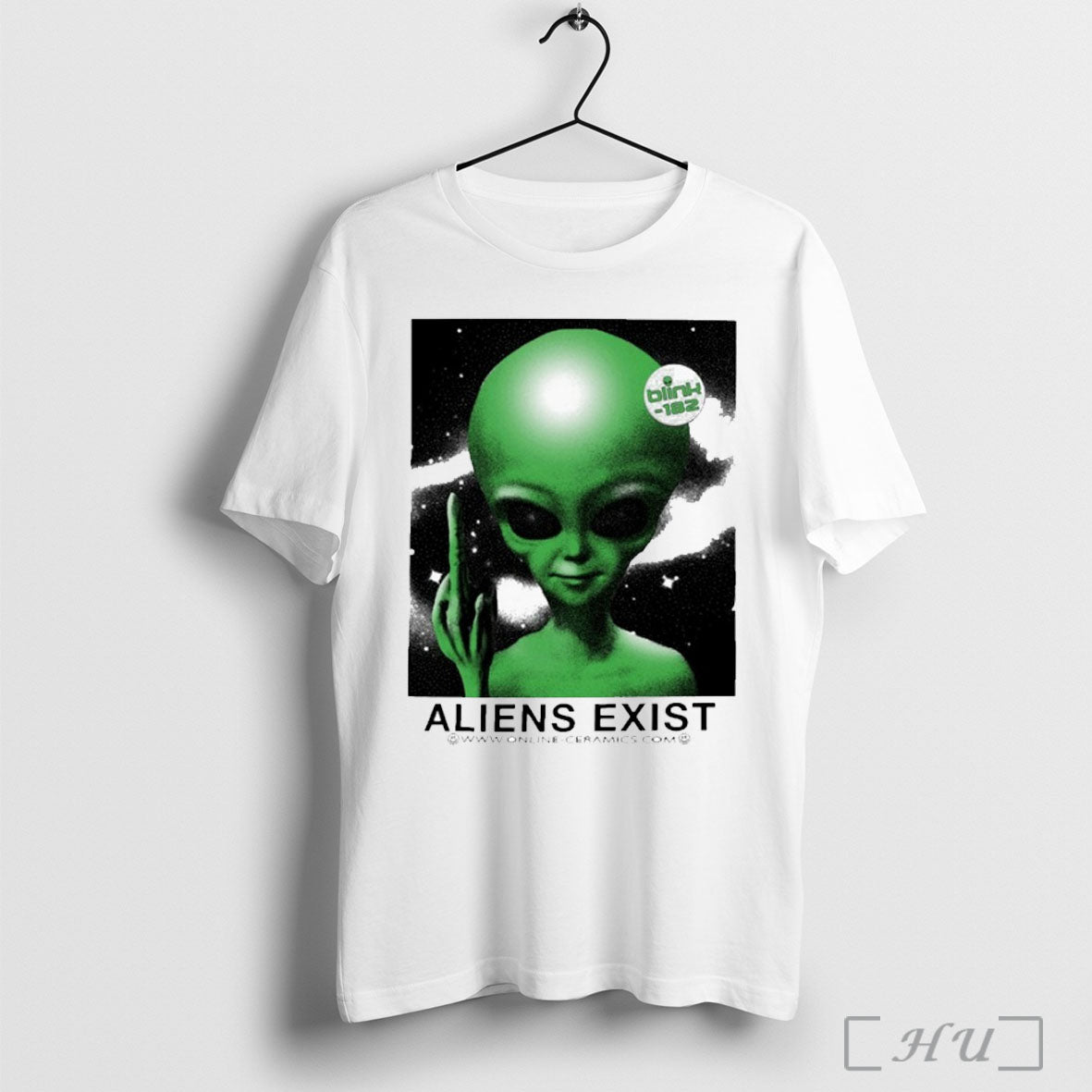 Officials Blink 182 Aliens Exist Middle Fingers T Shirt