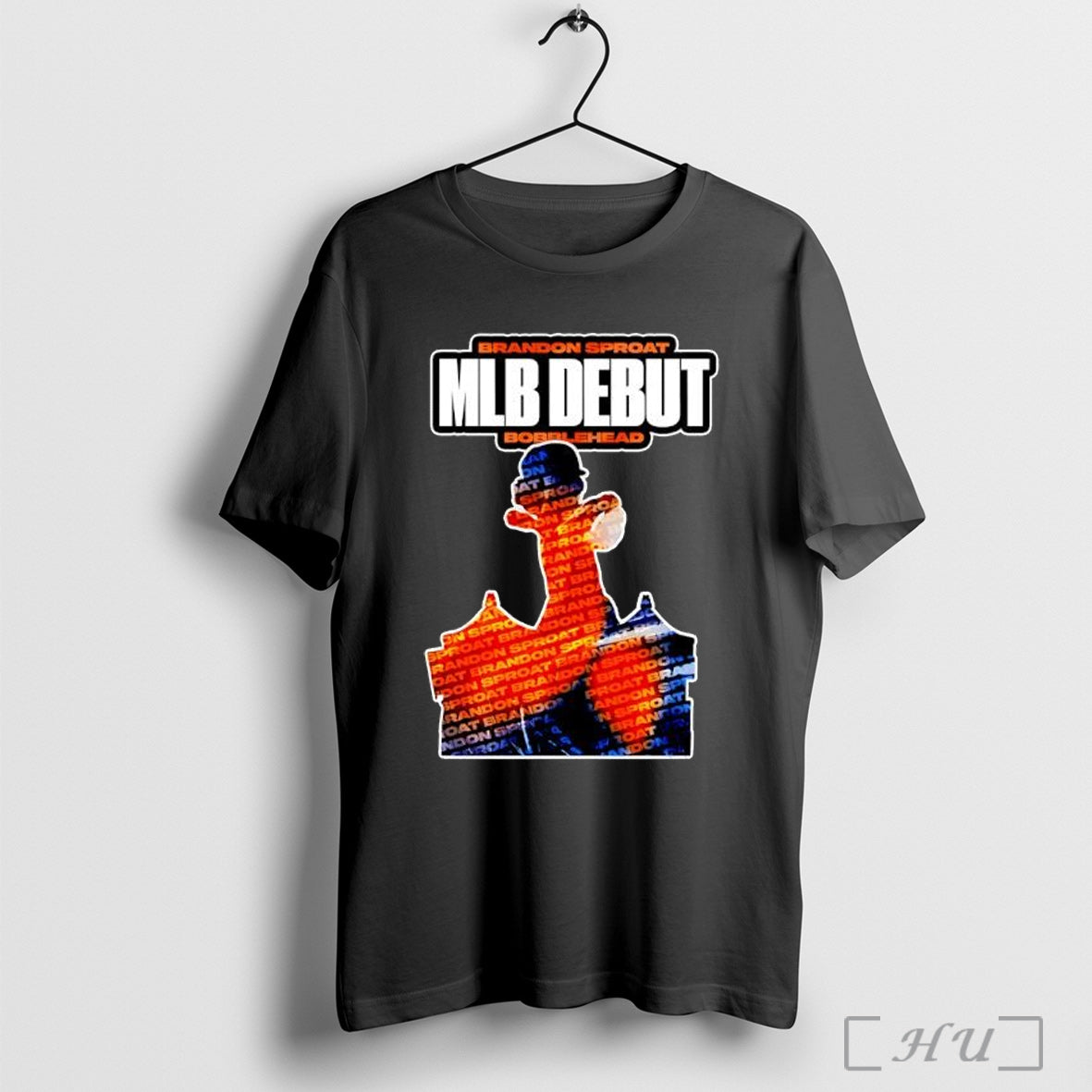 Officials Brandon Sproat Mlb Debut Bobblehead Silhouette Graphic T Shirt