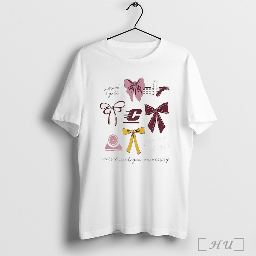 Officials Central Michigan Chippewas Maroon And Gold Rise Up Chips T Shirt