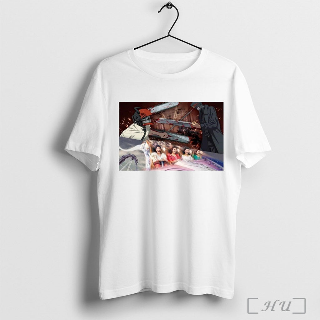 Officials Chainsaw Man X Hollywood Dream The Ride Halloween 2025 T Shirt