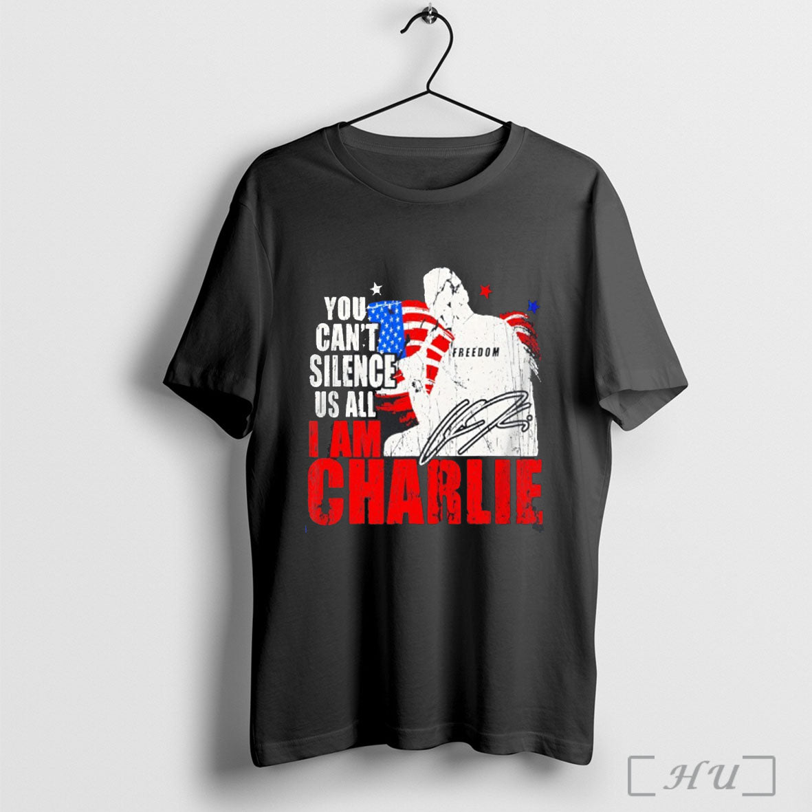 Officials Charlie Kirk Freedom You Cant Silence Us All I Am Charlie Classic Mens