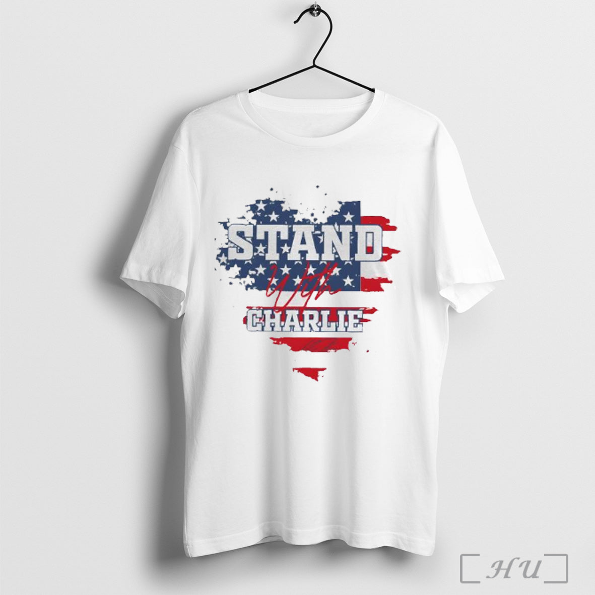 Officials Charlie Kirk Pray For Charlie Kirk Stand With Charlie American Flag T Shirt