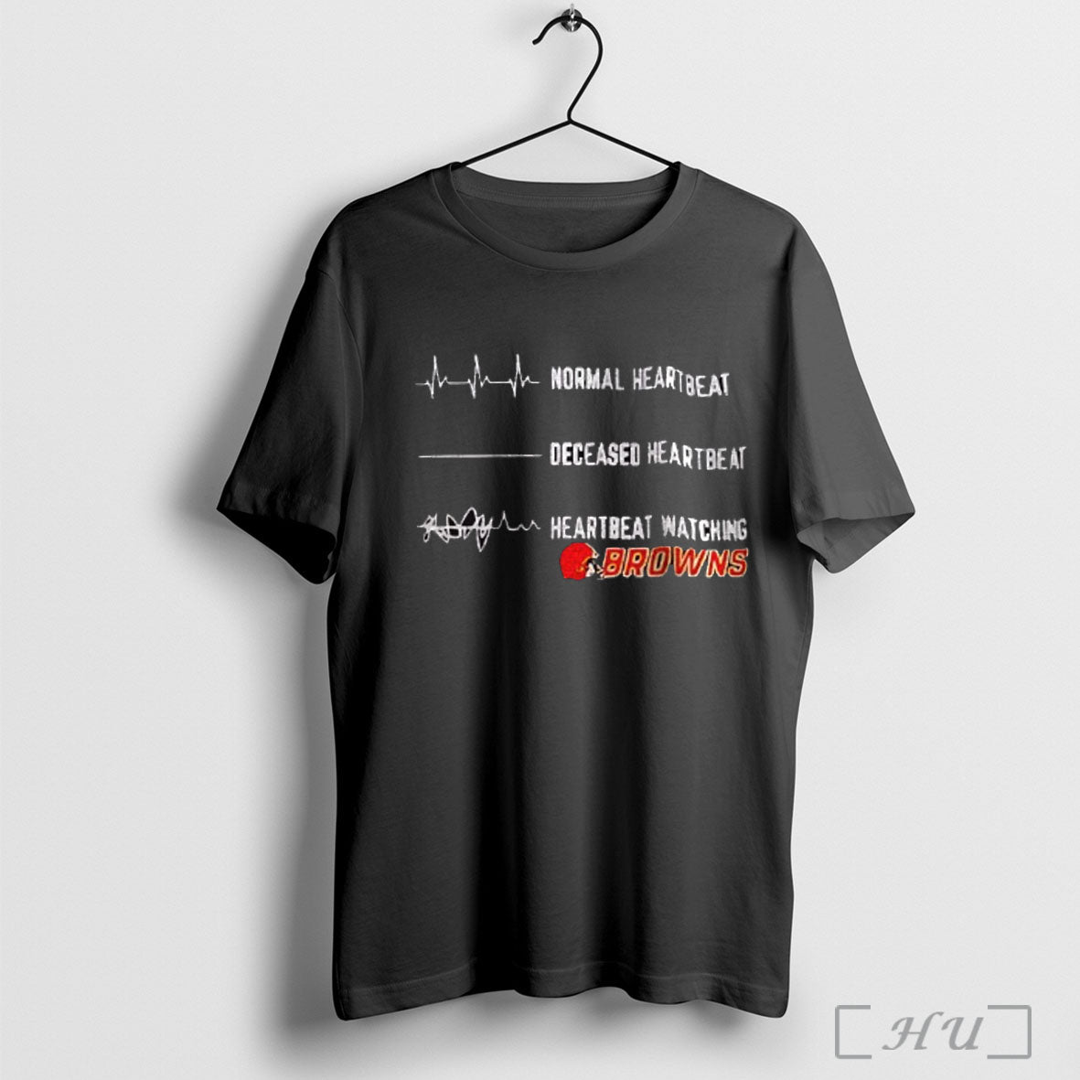 Officials Cleveland Browns Normal Heartbeat Deceased Heartbeat Heartbeat Watching T Shirt