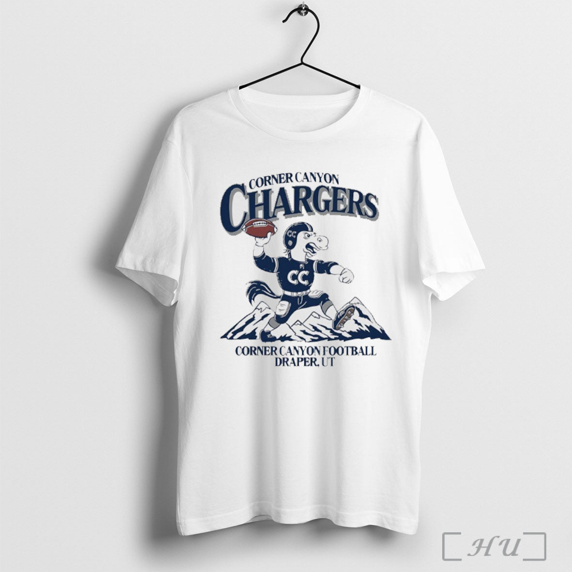 Officials Corner Canyon Chargers Mascot Football Draper Graphic T Shirt