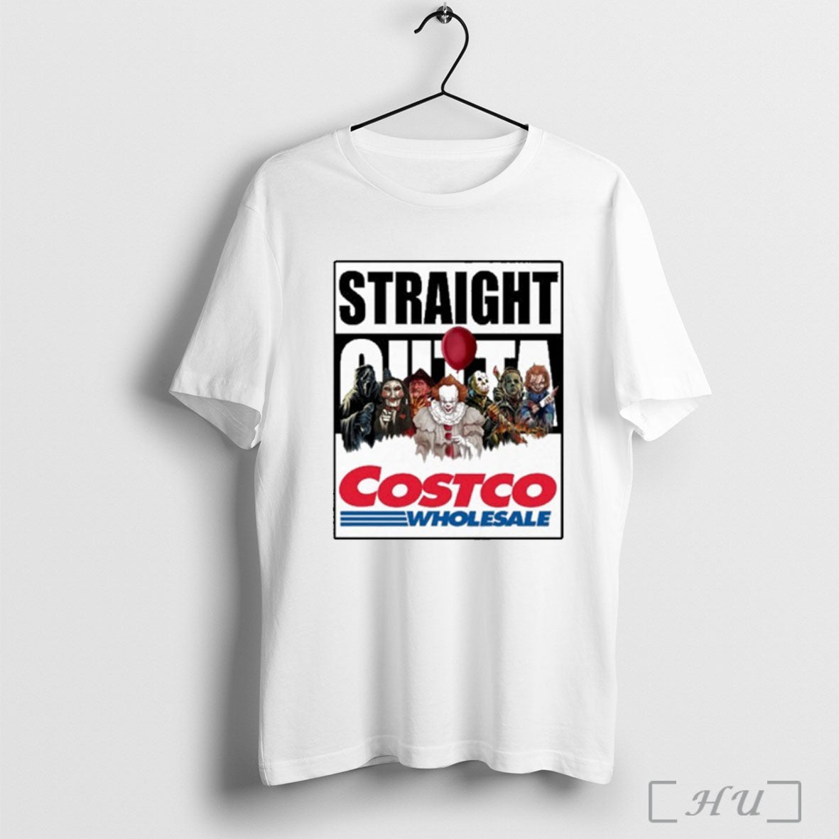 Officials Costco Logo Straight Outta Horror Film Halloween T Shirt
