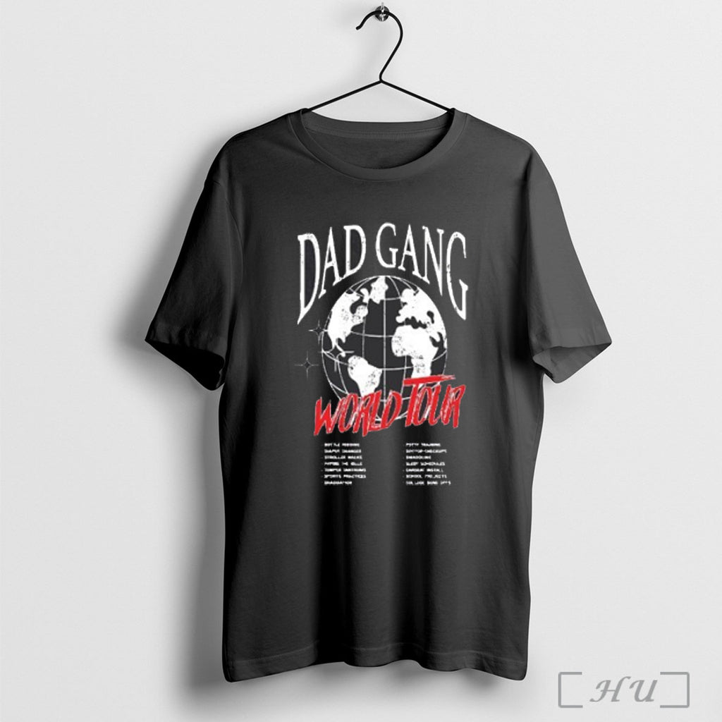 Officials Dad Gang World Tour 2025 Globe T Shirt