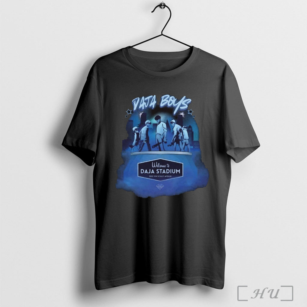 Officials Daja Boys Welcome To Daja Stadium 100 Vin Scully Avenue Painting T Shirt