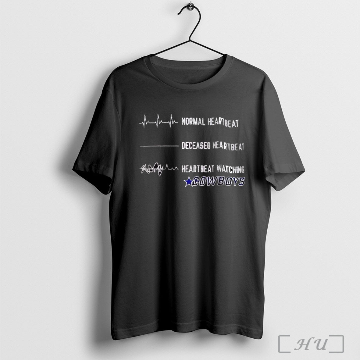 Officials Dallas Cowboys Normal Heartbeat Deceased Heartbeat Heartbeat Watching T Shirt
