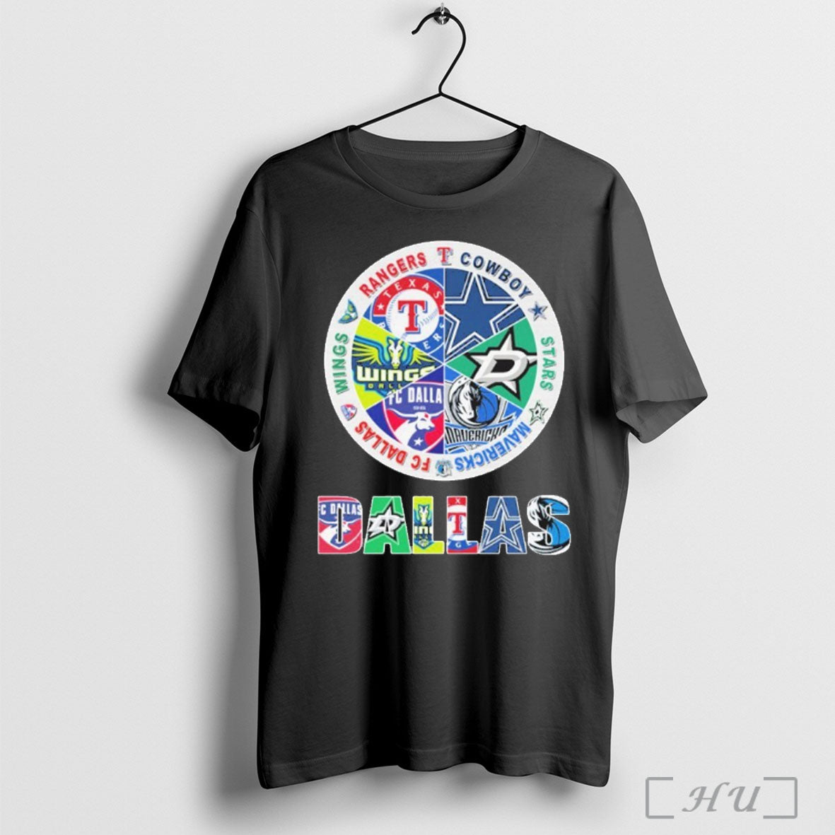 Officials Dallas Rangers Cowboys Stars Mavericks Fc Dallas Wings T Shirt